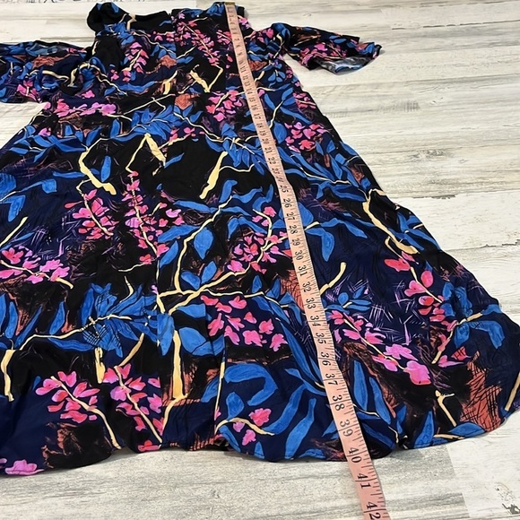Anthropologie Maeve Elia Cold Shoulder Floral Dress Size 6 - Picture 9 of 10